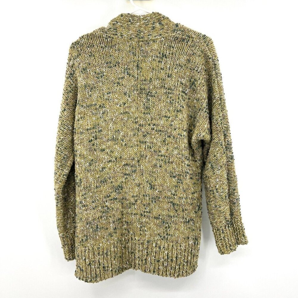 J.Jill Green Chunky Knit Open Front Cardigan Womens XS Oversized - Picture 4 of 4